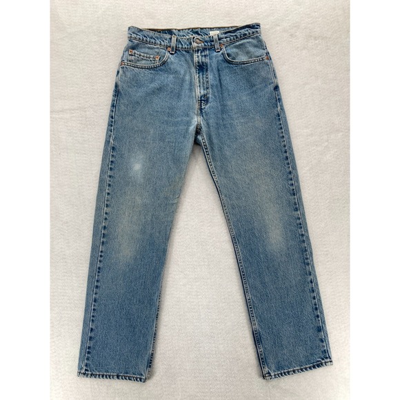 Vintage Levi's 505 Jeans Mens 34x30 Straight Leg Medium Wash Blue Denim 1998 USA - Picture 1 of 14